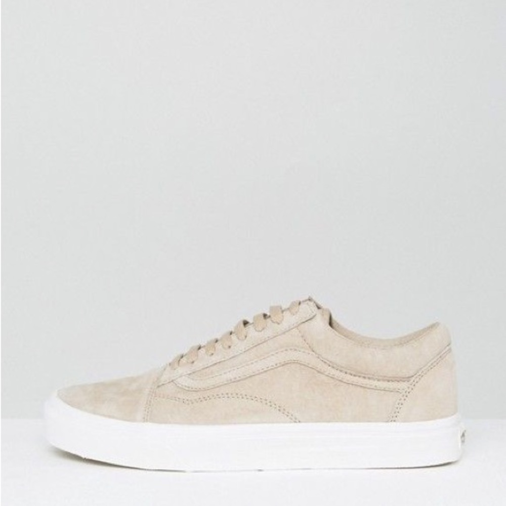 Vans Men’s Old Skool premium pig suede Beige Camel size 12